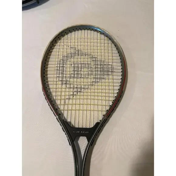 Vintage Dunlop Max 200g John McEnroe Tennis Racquet L4 4 1/2 Leather Grip Case